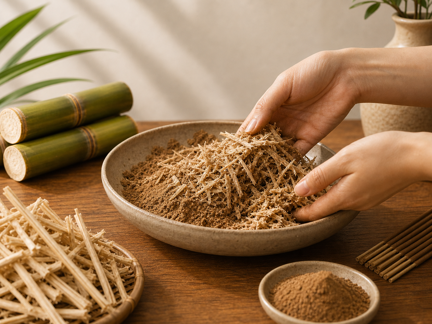 Phối trộn nguyên liệu tự nhiên